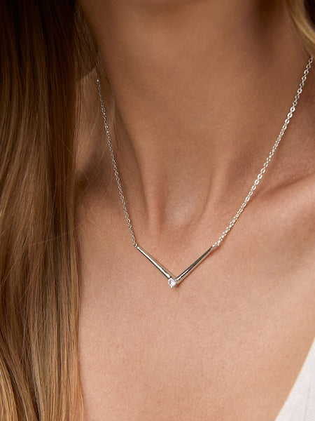 Gold-Toned Brass Gold-Plated Minimal Necklace For Women & Girls