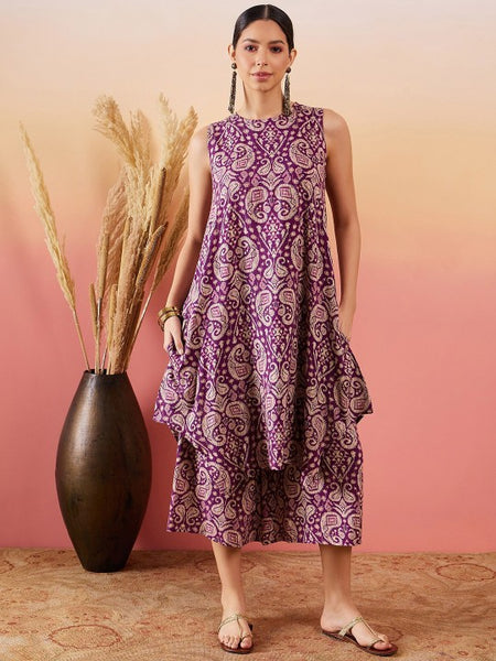 Paisley Printed Kurta with Palazzo Pants For Women, Co-Ords Set, Pant Kurti Set, Coord Set, Ethnic Indian Dress, Kurti Set, Indian Suit VitansEthnics