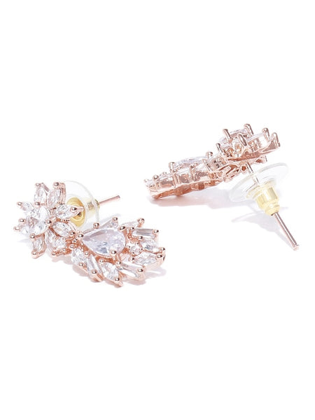 Rose Gold-Plated AD & CZ Studded Jewellery Set VitansEthnics