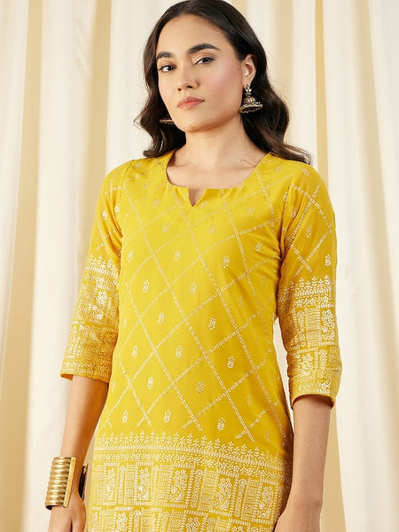 Short Kurti With Dhoti Pants Set vitansethnics