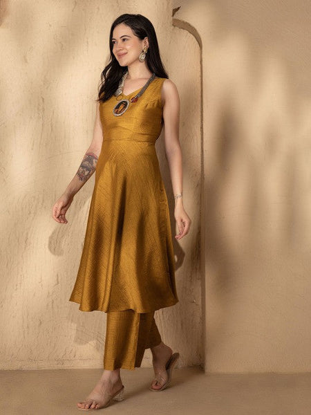 Backless Flared Kurta With Palazzo Suit Set VitansEthnics