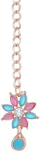 Women Rose Gold Tone American Diamond Jewelry Set VitansEthnics