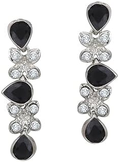 Silver Plated AD Studded Necklace With Earrings Jewelry Set For Women VitansEthnics