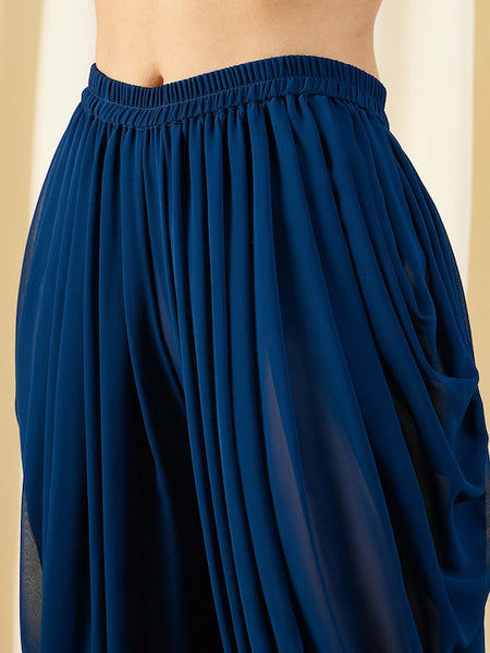 One Shoulder Asymmetric Top with Dhoti Pants vitansethnics