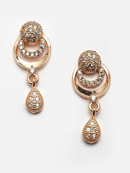 Gold-Plated CZ-Studded Jewellery Set VitansEthnics