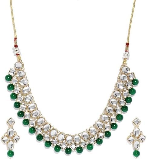 Kundan & Pearl Necklace With Earrings Set For Women Indian Jewelry Set for Weddings And Festivals VitansEthnics