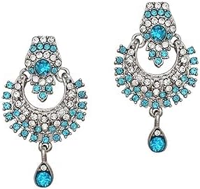 Silver Plated Necklace Jewelry Set with Earrings for Women Statement Jewelry for Weddings Parties and Special Occasions VitansEthnics