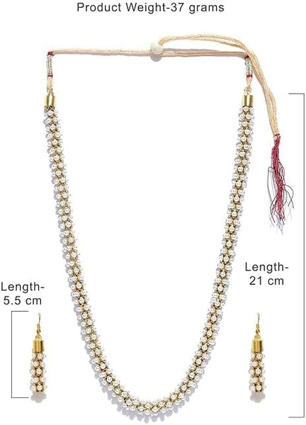 South Indian Style Pearl Beads Necklace Set For Women VitansEthnics