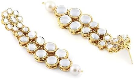 Traditional Kundan Long Necklace With Earrings Set for Women Indian Jewelry Set For Weddings VitansEthnics