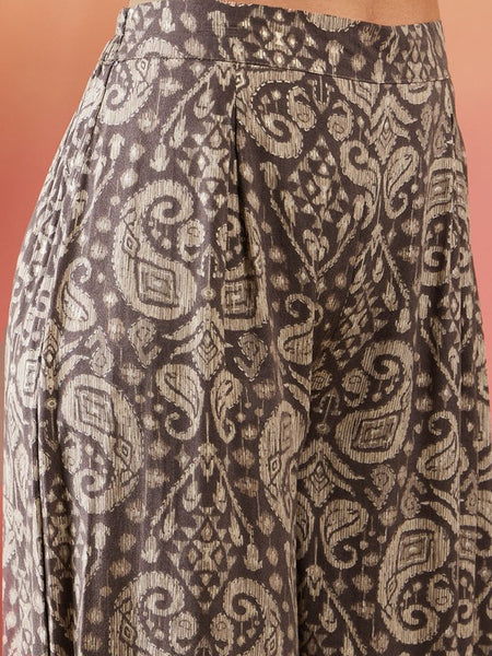 Printed Flared Kurta With Palazzo For Women, Paisley Printed Top & Palazzo Set, Indian Suit Set, Indo Western Outfit, Indian Dress VitansEthnics