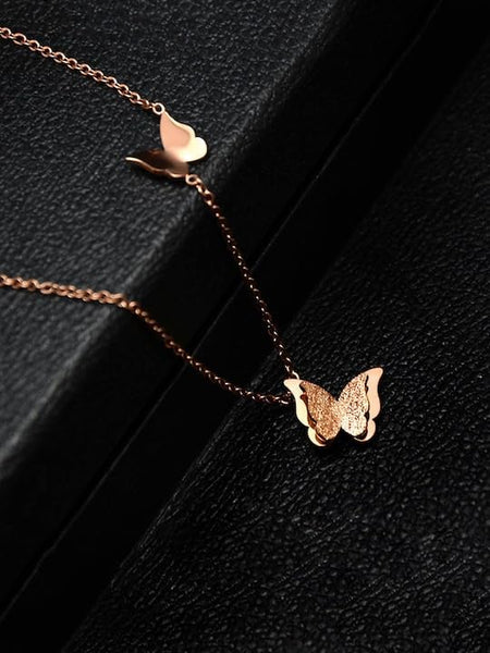 Rose Gold Plated Necklace With Charm Pendant For Women VitansEthnics
