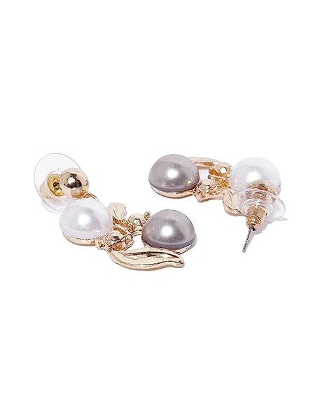 Multicolored Pearl Necklace Set Jewellery Set with Earrings for Women VitansEthnics