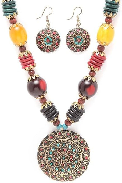 Women Latest Oxidised Silver Traditional Jewellery Set VitansEthnics