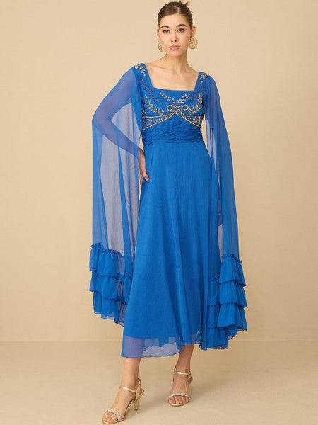 Embellished Maxi Dress For Women, Indian Dress For Women, Indo Western Outfit, Gown For Women, Indian Wedding Guest Outfit4 VitansEthnics