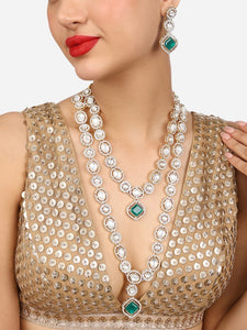 Gold Plated Austrian Diamonds Studded Jewellery Set VitansEthnics