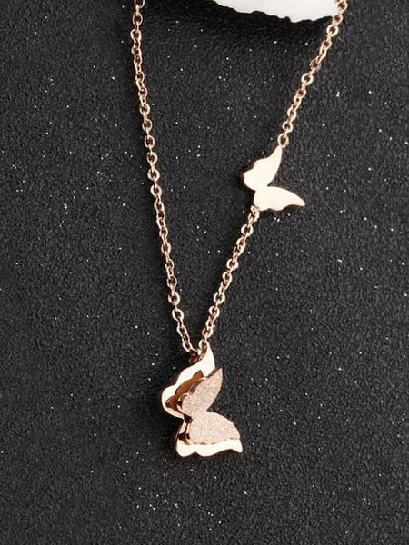 Rose Gold Plated Necklace With Charm Pendant For Women VitansEthnics