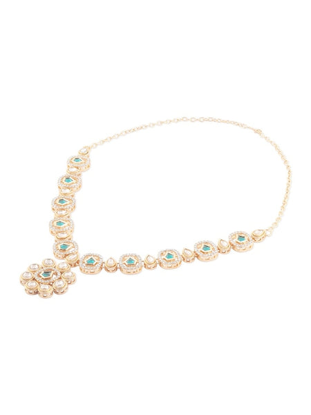 Gold-Plated AD & Kundan-Studded Jewellery Set VitansEthnics