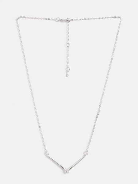 Gold-Toned Brass Gold-Plated Minimal Necklace For Women & Girls