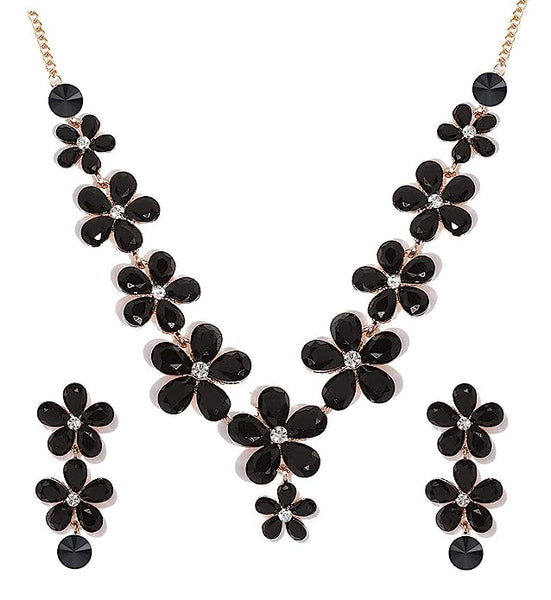 Crystal Necklace Jewellery set with Earrings VitansEthnics