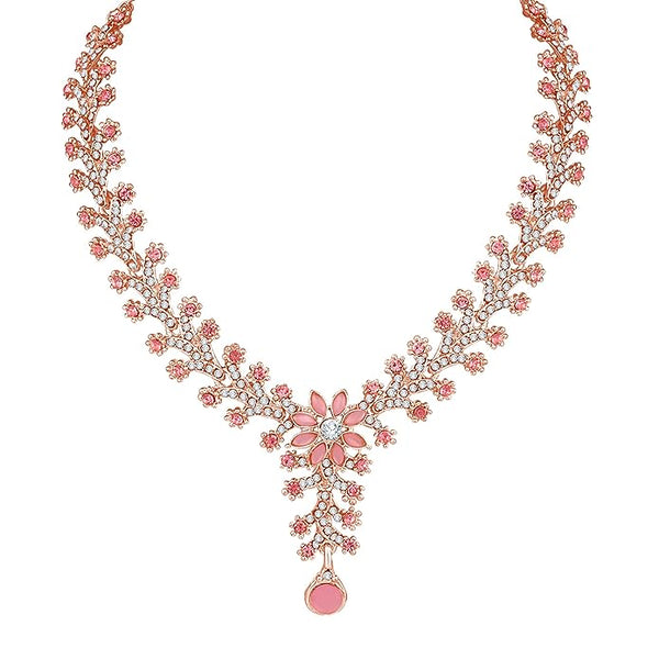 Diamond Necklace Jewellery Set for Women with Earrings and Maang Tikka for Wedding VitansEthnics
