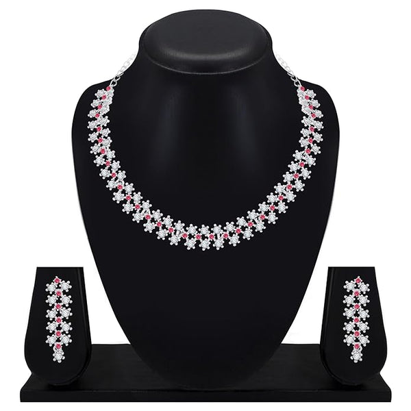 Silver Jewelry Set Wedding Jewelry Sets for Brides Bridesmaid Rhinestone Crystal Statement Choker Necklace Earrings Bracelet Set Bridal Wedding Prom Jewelry Accessories for Women VitansEthnics