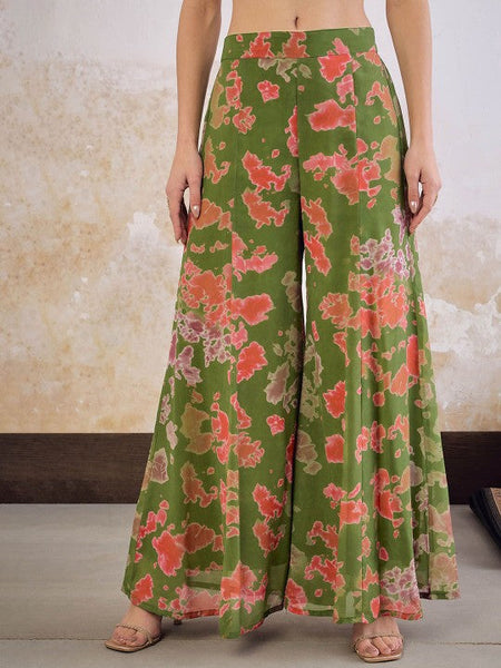 5Printed Sequin Embellished Flared Kurti with Palazzo For Women, Co-Ords Set, Indo Western Outfit, Ethnic Indian Dress, Fusion Suit Set VitansEthnics