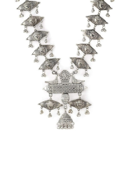 Silver-Plated Oxidised Handcrafted Necklace VitansEthnics