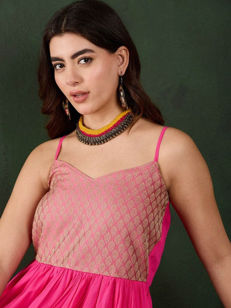 Woven Designed Sleeveless Top With Palazzo Coord for Women, Fusion Festive Outfit, Ethnic Indian Dress, Indo Western Outfit, Kurta Set3 VitansEthnics