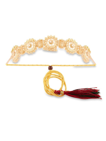 Gold-Plated Stones Studded Choker Jewellery Set VitansEthnics