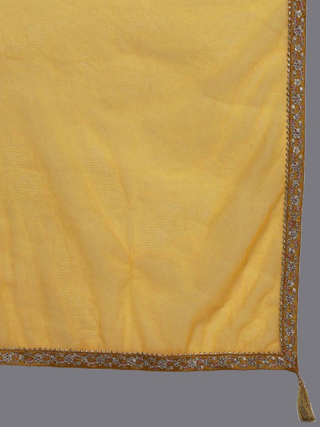 Floral Embroidered Sequinned Zari Kurta with Sharara & Dupatta