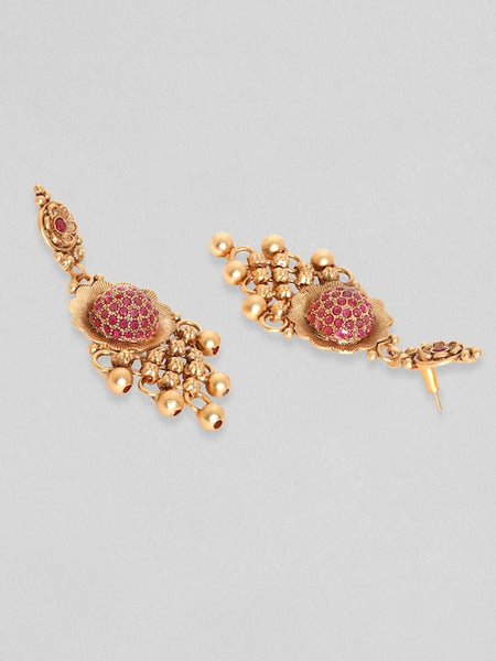 Women Gold Toned and Plated Handcrafted Jewellery Set VitansEthnics