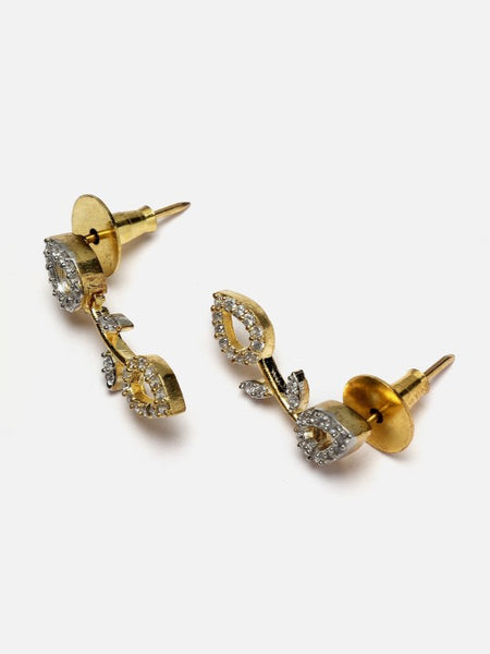 Gold-Plated Stone Studded Jewellery Set VitansEthnics