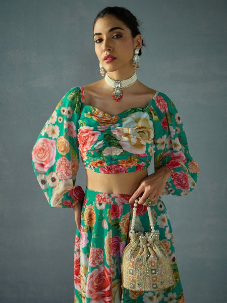Floral printed Ready To Wear Lehenga Choli VitansEthnics