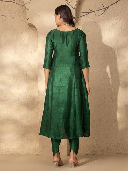High Low Flared Kurti with Dhoti Pants Set VitansEthnics