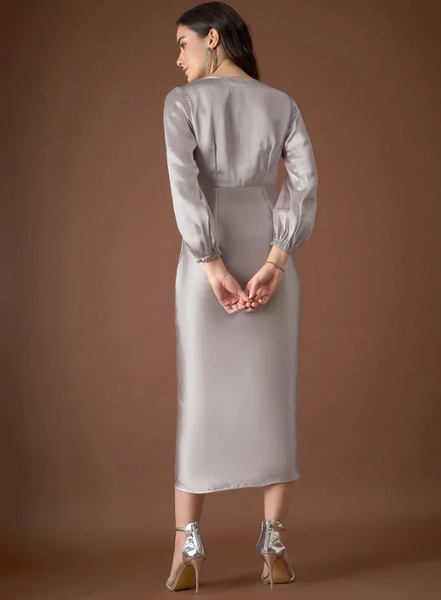 Designer Indian Dhoti Dress For Women, Dhoti Kurti For Women, Overlap neck Tulip midi Dress, Indo Western Dress, Indian Dress, Party Wear VitansEthnics