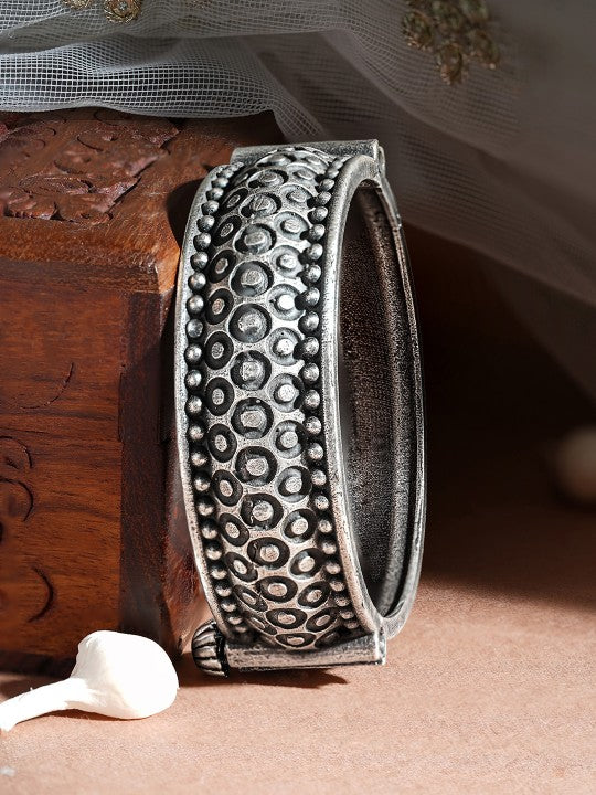 Oxidised Silver-Plated Multi-Layered Chain Bracelet with Silver Bells (Copy) VitansEthnics