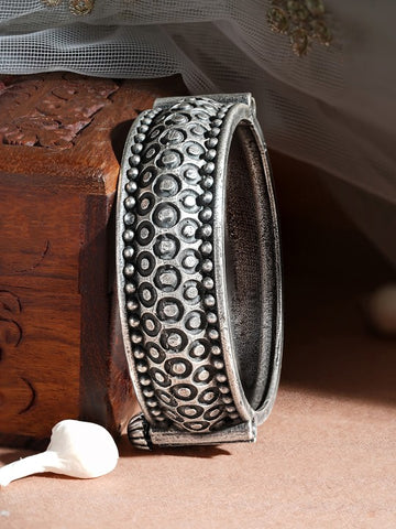 Oxidised Silver-Plated Multi-Layered Chain Bracelet with Silver Bells (Copy) VitansEthnics