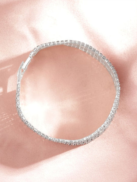 Silver-Plated Antique Bangle-Style Bracelet (Copy) VitansEthnics