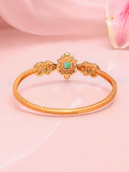 Gold-Plated Ruby & Emerald Kundan Studded Openable Kada Bangle (Copy) VitansEthnics