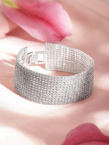 Silver-Plated Antique Bangle-Style Bracelet (Copy) VitansEthnics