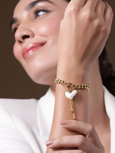 Gold-Plated Hand Painted Bangle-Style Bracelet (Copy) VitansEthnics