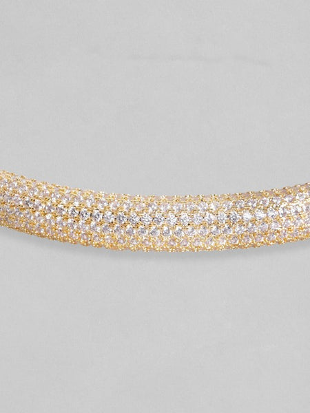 Gold-Plated Ruby Pink, Green & White Kundan Studded Openable Bangle (Copy) VitansEthnics