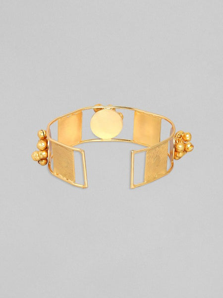 Brass Cubic Zirconia Rhodium-Plated Cuff Bracelet (Copy) VitansEthnics