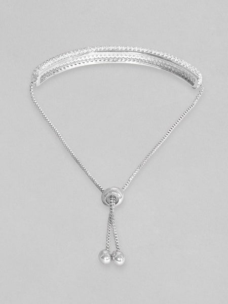 Gold-Plated Cubic Zirconia Cuff Bracelet (Copy) VitansEthnics