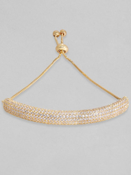 Gold-Plated Ruby Pink, Green & White Kundan Studded Openable Bangle (Copy) VitansEthnics