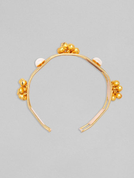 Brass Cubic Zirconia Rhodium-Plated Cuff Bracelet (Copy) VitansEthnics