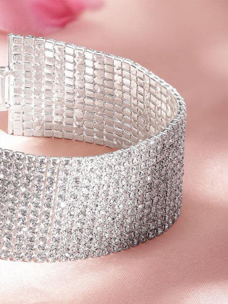 Silver-Plated Antique Bangle-Style Bracelet (Copy) VitansEthnics