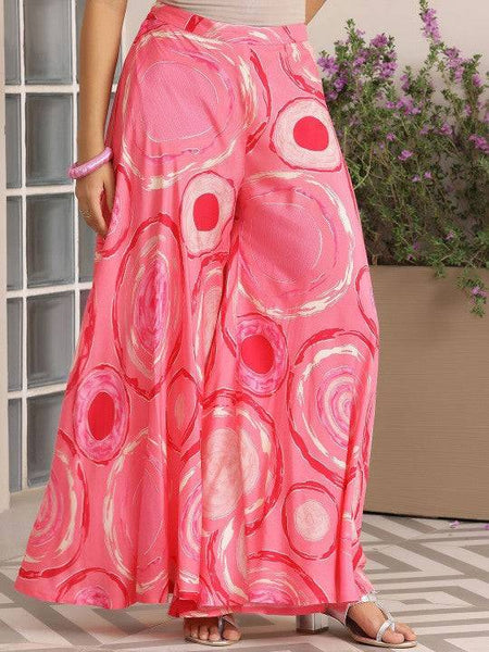 Women Indo Western Printed One Shoulder Tunic Top With Palazzos Co-Ords Set VitansEthnics