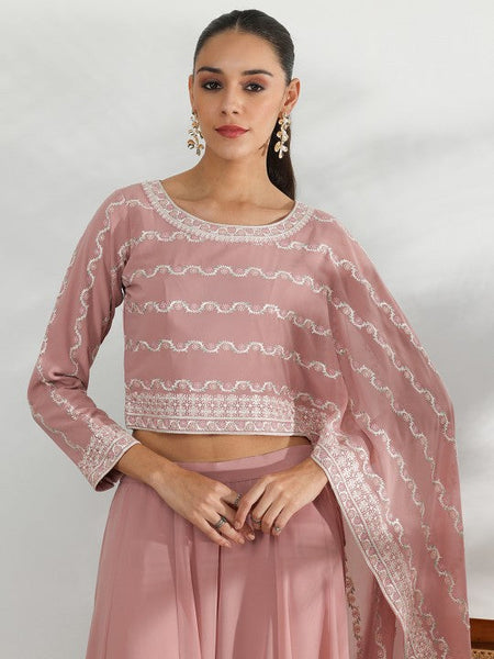 Women Indo Western Floral Printed Statement Sleeveless Tunic with Flared Palazzos Co-Ords Set VitansEthnics