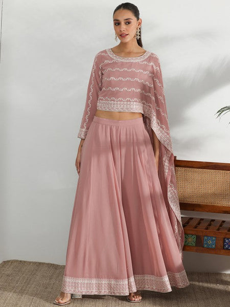 Women Indo Western Floral Printed Statement Sleeveless Tunic with Flared Palazzos Co-Ords Set VitansEthnics